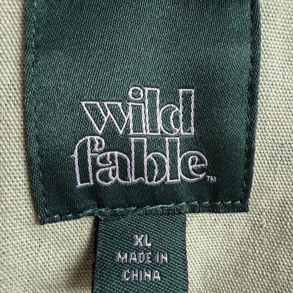 Wild Fable Women's Green Fliral Patterned Cropped Shacket Size XL - Picture 7 of 10